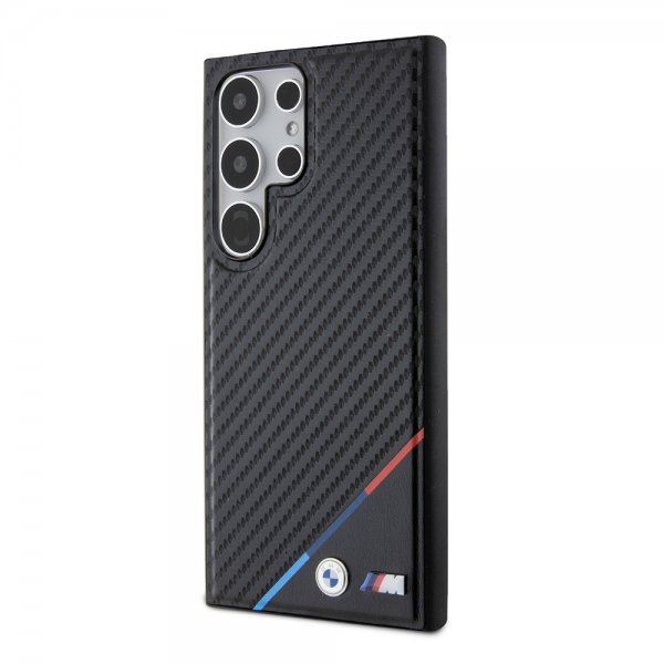 BMW Samsung Galaxy S24 Ultra Carbon Tricolor Stripe MagSafe Svart