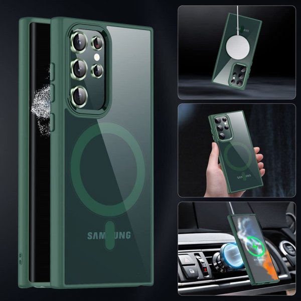 Samsung Galaxy S24 Ultra Deksel Farget Kant MagSafe Grønn