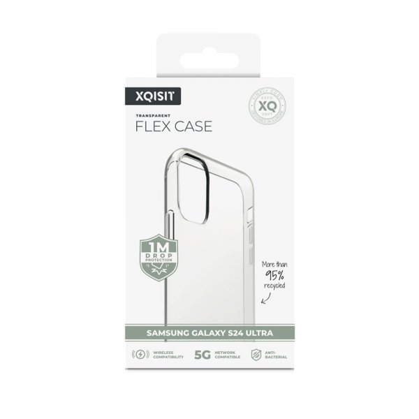 Xqisit Samsung Galaxy S24 Ultra Deksel Flex Case Transparent