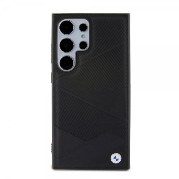 BMW Samsung Galaxy S24 Ultra Genuine Leather Textured Svart