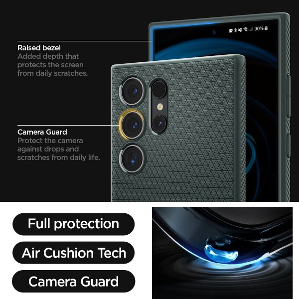 Spigen Samsung Galaxy S24 Ultra Deksel Liquid Air Abyss Green