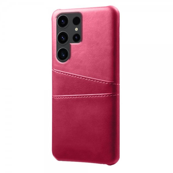 Samsung Galaxy S24 Ultra Deksel med To Kortlommer Magenta