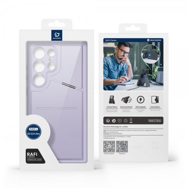 Dux Ducis Samsung Galaxy S24 Ultra Deksel Rafi II Series MagSafe Lilla