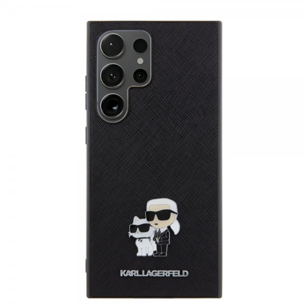 Karl Lagerfeld Samsung Galaxy S24 Ultra Saffiano Karl & Choupette Svart