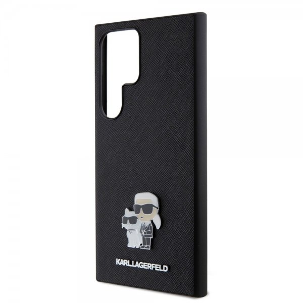 Karl Lagerfeld Samsung Galaxy S24 Ultra Saffiano Karl & Choupette Svart