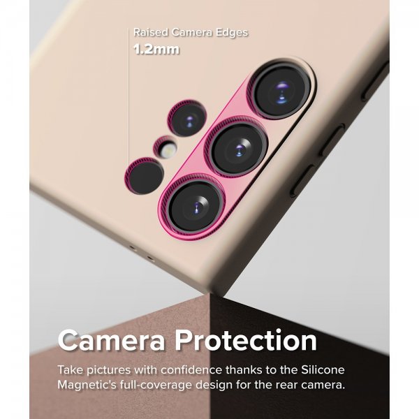 Ringke Samsung Galaxy S24 Ultra Silicone Magnetic Pink Sand