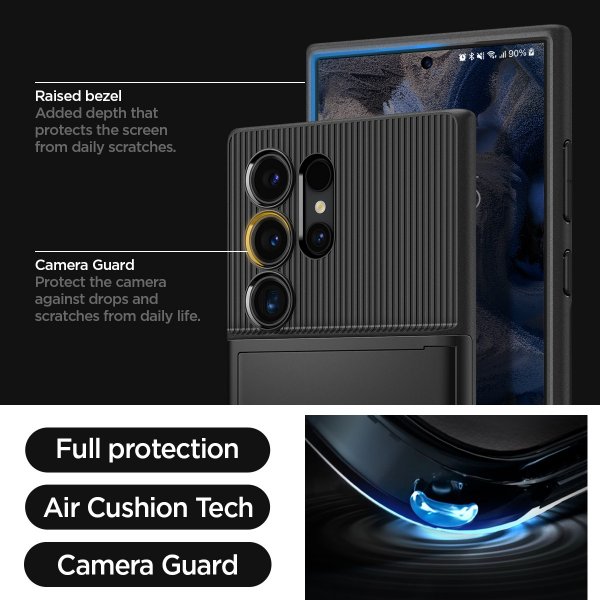 Spigen Samsung Galaxy S24 Ultra Deksel Slim Armor CS Svart