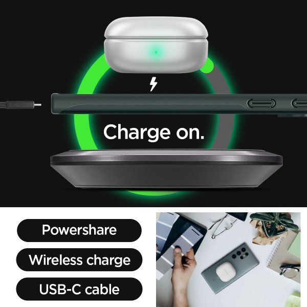 Spigen Samsung Galaxy S24 Ultra Deksel Thin Fit Abyss Green