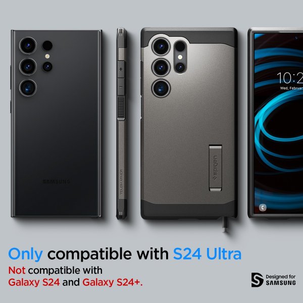 Spigen Samsung Galaxy S24 Ultra Deksel Tough Armor Gunmetal