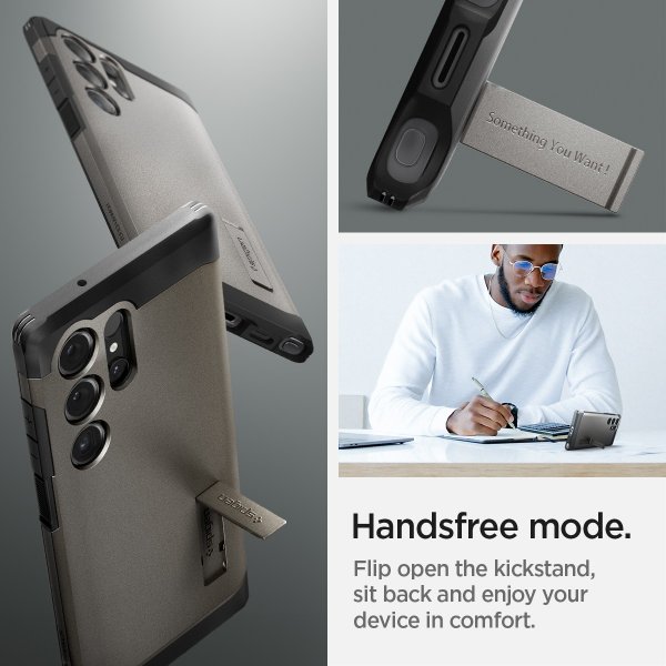 Spigen Samsung Galaxy S24 Ultra Deksel Tough Armor Gunmetal
