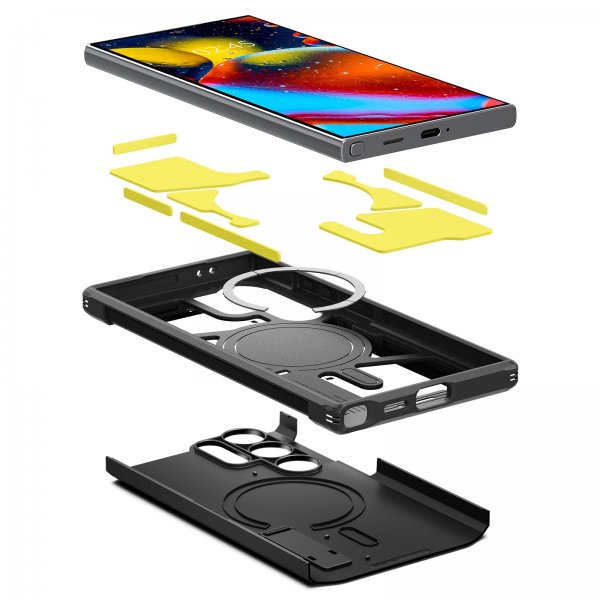 Spigen Samsung Galaxy S24 Ultra Deksel Tough Armor MagFit Svart
