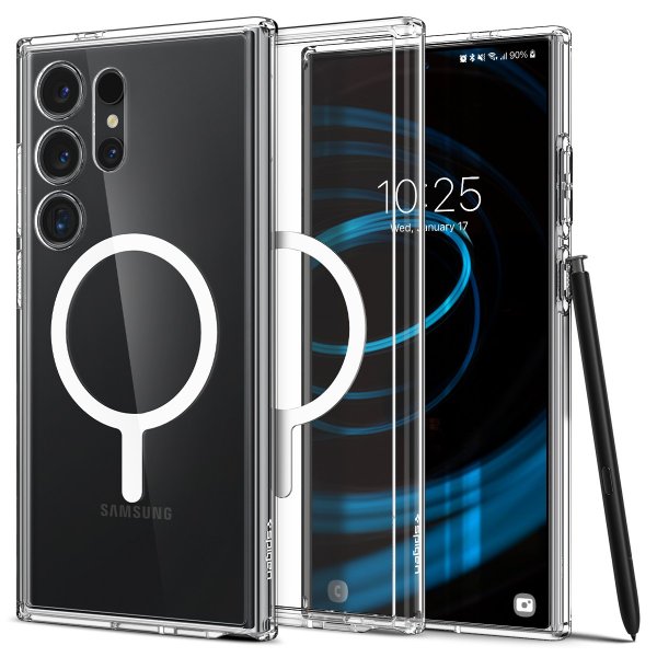 Spigen Samsung Galaxy S24 Ultra Deksel Ultra Hybrid Metal Ring MagFit