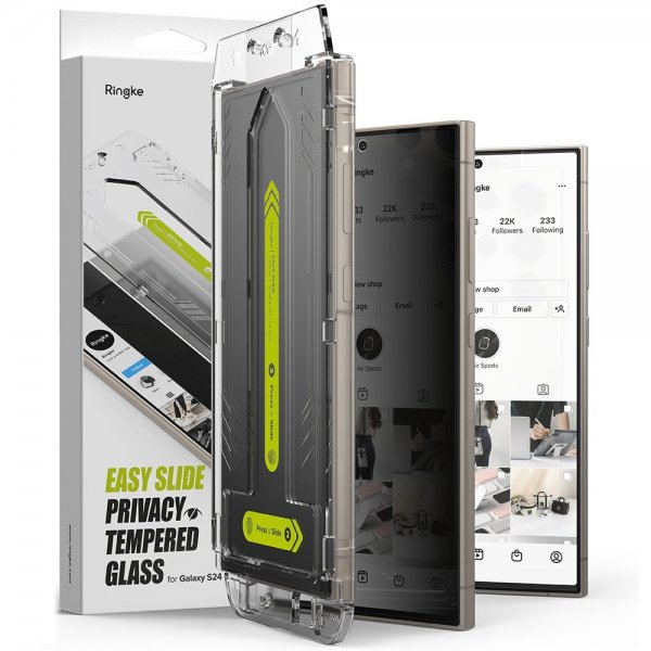 Ringke Samsung Galaxy S24 Ultra Skjermbeskytter Easy Slide Privacy 2-pakning