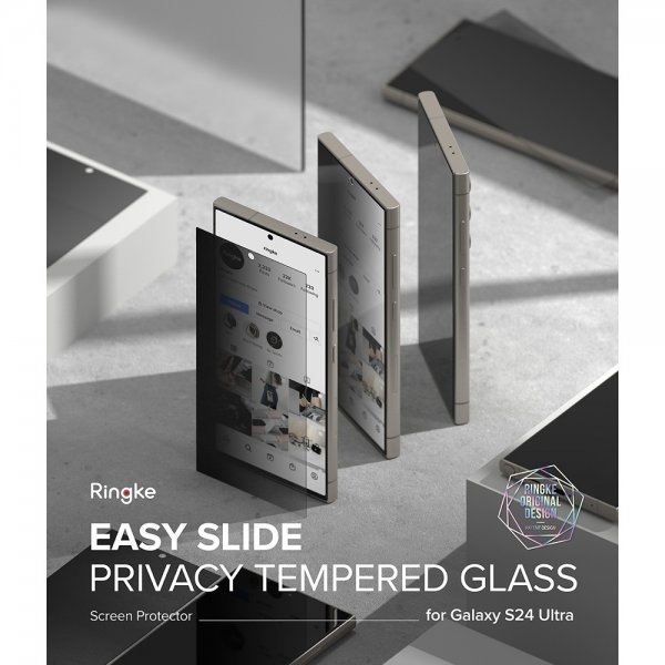 Ringke Samsung Galaxy S24 Ultra Skjermbeskytter Easy Slide Privacy 2-pakning