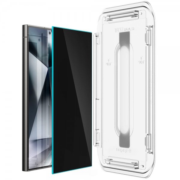 Spigen Samsung Galaxy S24 Ultra Skjermbeskytter GLAS.tR EZ Fit Privacy 2-pakning