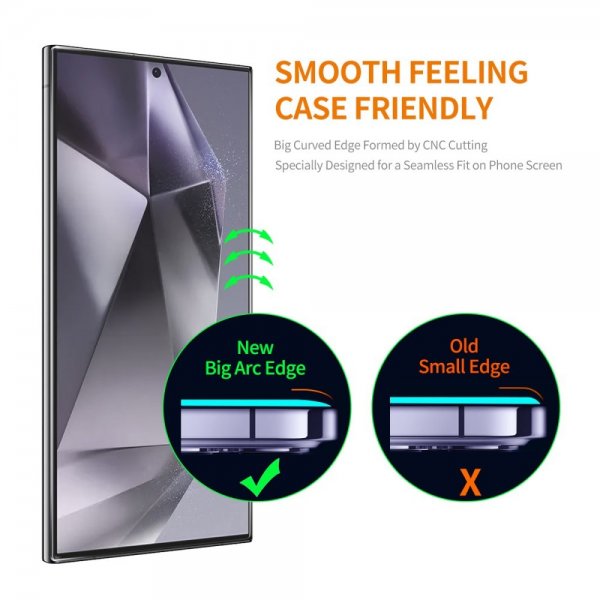 ENKAY Samsung Galaxy S24 Ultra Skjermbeskytter Monteringsramme Easy Install