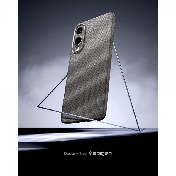 Spigen Samsung Galaxy S25 Edge Deksel Liquid Air Marble Gray