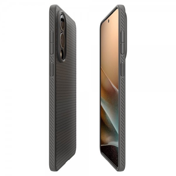 Spigen Samsung Galaxy S25 Edge Deksel Liquid Air Marble Gray