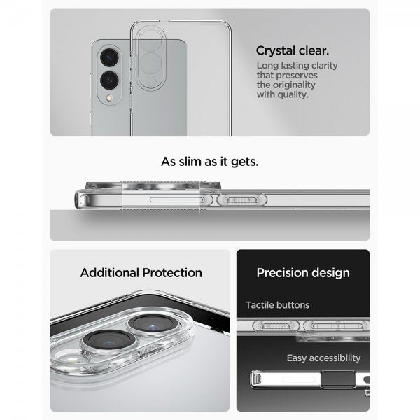 Spigen Samsung Galaxy S25 Edge Deksel Liquid Crystal Transparent