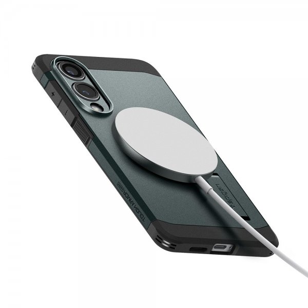 Spigen Samsung Galaxy S25 Edge Deksel Tough Armor MagFit Abyss Green