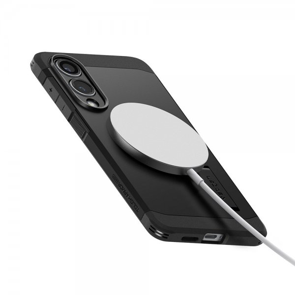 Spigen Samsung Galaxy S25 Edge Deksel Tough Armor MagFit Svart