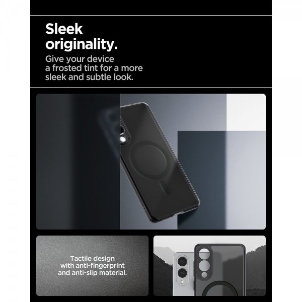 Spigen Samsung Galaxy S25 Edge Deksel Ultra Hybrid MagFit Frost Black