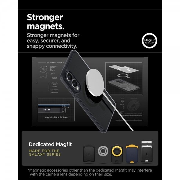 Spigen Samsung Galaxy S25 Edge Deksel Ultra Hybrid MagFit Frost Black