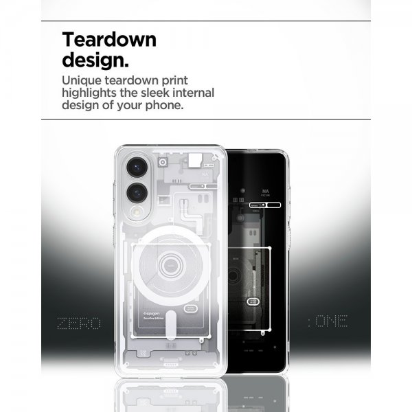 Spigen Samsung Galaxy S25 Edge Deksel Ultra Hybrid Zero One MagFit Hvit