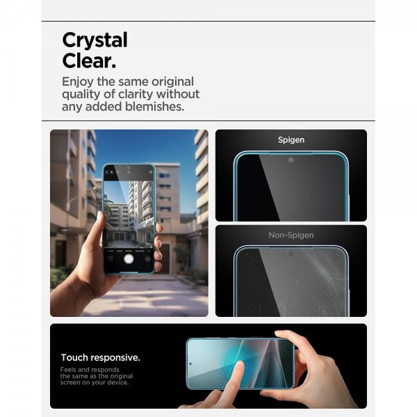 Spigen Samsung Galaxy S25 Edge Skjermbeskytter GLAS.tR EZ Fit Pro