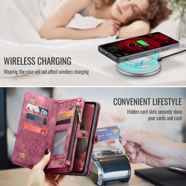 CaseMe Samsung Galaxy S25 FE Etui 008 Series Avtakbart Deksel Rød
