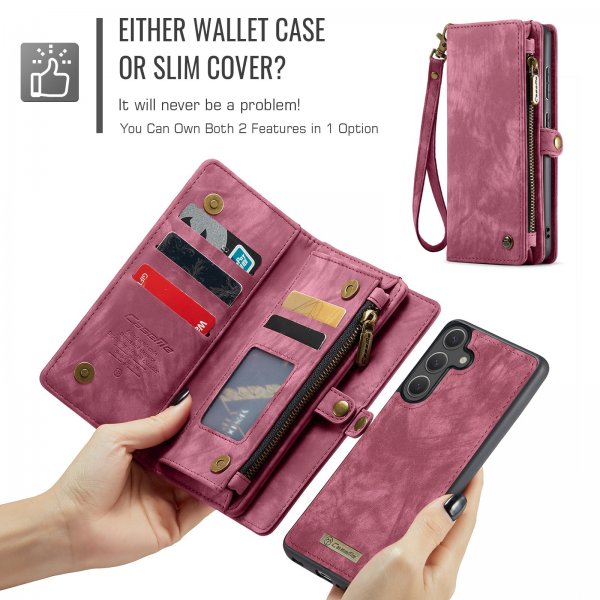 CaseMe Samsung Galaxy S25 FE Etui 008 Series Avtakbart Deksel Rød
