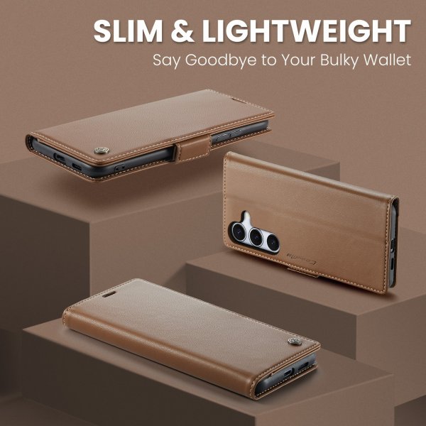 CaseMe Samsung Galaxy S25 FE Etui 023 Series Brun