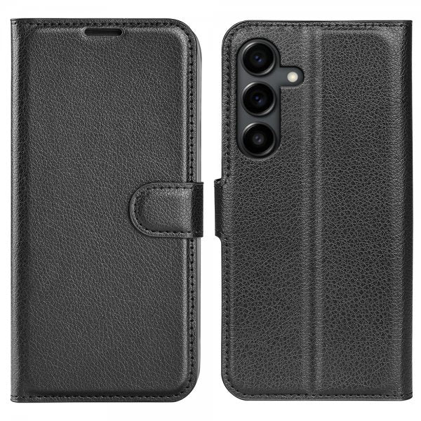 Samsung Galaxy S25 FE Etui Litchi Svart