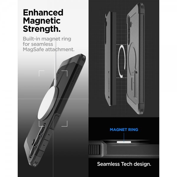 Spigen Samsung Galaxy S25 FE Deksel Tough Armor MagFit Svart