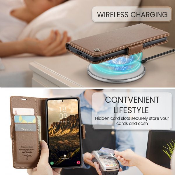 CaseMe Samsung Galaxy S24/S25 Etui 023 Series Brun