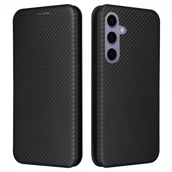 Samsung Galaxy S25 Etui Karbonfibertekstur Svart