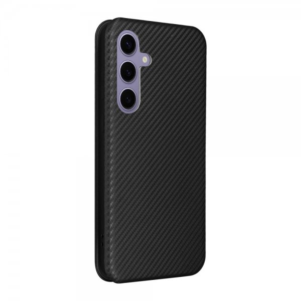 Samsung Galaxy S25 Etui Karbonfibertekstur Svart