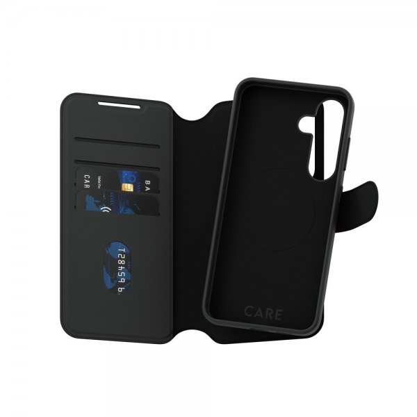 CARE by PanzerGlass Samsung Galaxy S25 Etui Tango Two-in-One Wallet MagSafe Svart