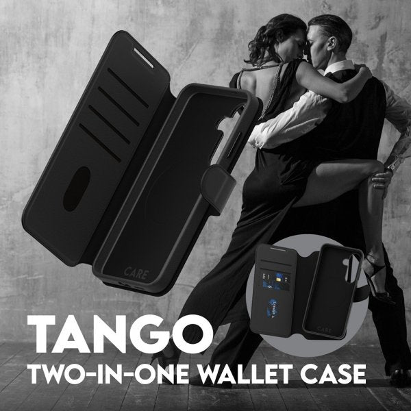 CARE by PanzerGlass Samsung Galaxy S25 Etui Tango Two-in-One Wallet MagSafe Svart