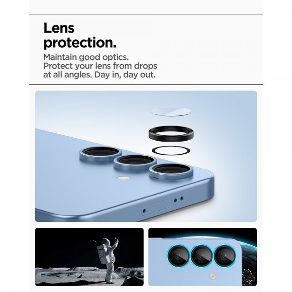Spigen Samsung Galaxy S25 Kamerabeskytter GLAS.tR EZ Fit Optik Pro 2-pakning