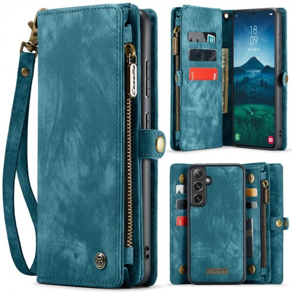 CaseMe Samsung Galaxy S25 Plus Etui 008 Series Avtakbart Deksel Blå