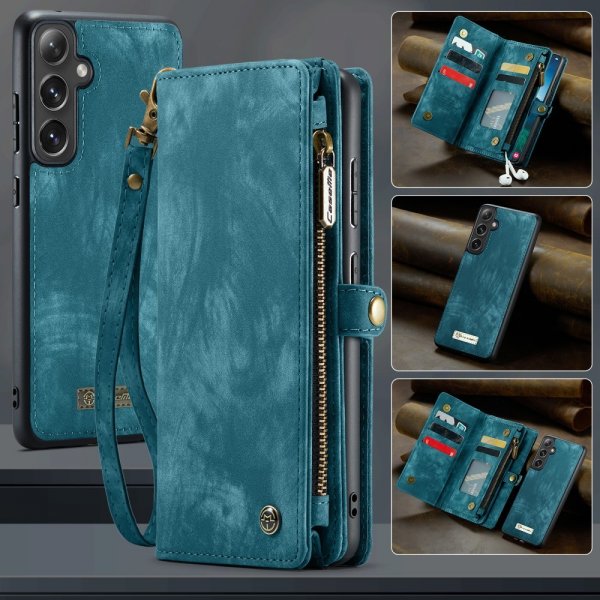 CaseMe Samsung Galaxy S25 Plus Etui 008 Series Avtakbart Deksel Blå