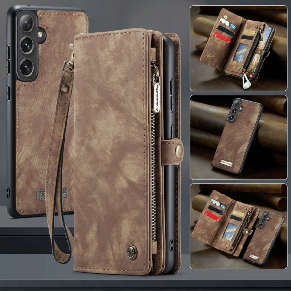 CaseMe Samsung Galaxy S25 Plus Etui 008 Series Avtakbart Deksel Brun