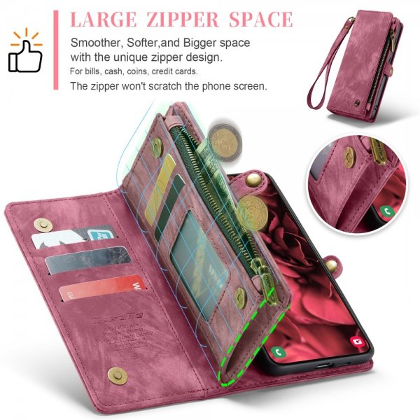 CaseMe Samsung Galaxy S25 Plus Etui 008 Series Avtakbart Deksel Rød