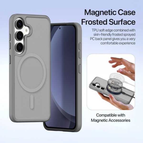 Dux Ducis Samsung Galaxy S25 Plus Etui 2-in-1 Lawa Series MagSafe Grå