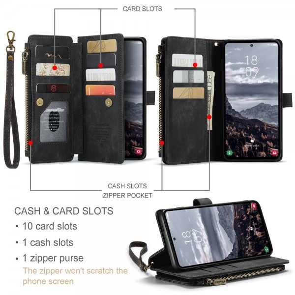 CaseMe Samsung Galaxy S24 Plus/S25 Plus Etui C30 Series Svart