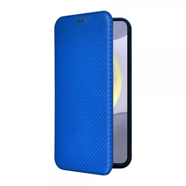 Samsung Galaxy S25 Plus Etui Karbonfibertekstur Blå