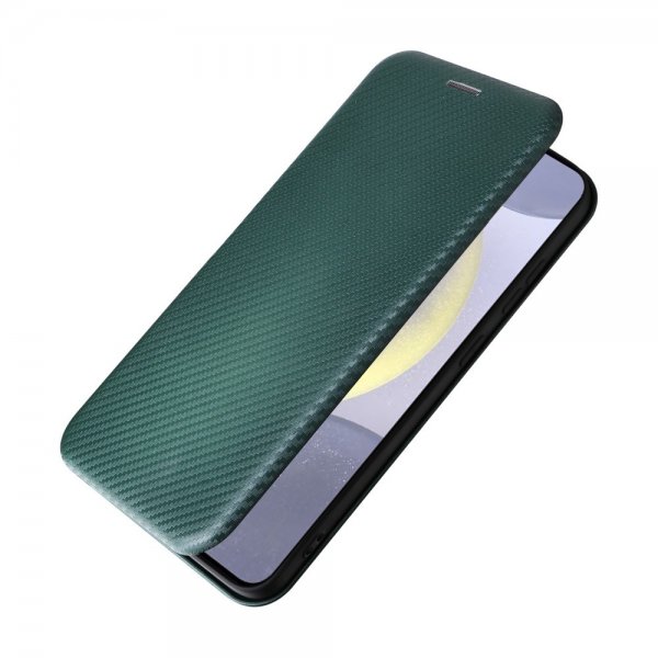 Samsung Galaxy S25 Plus Etui Karbonfibertekstur Grønn