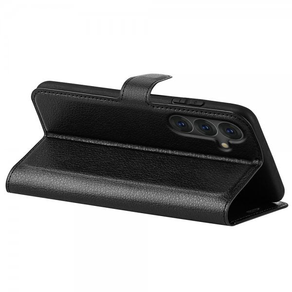 Samsung Galaxy S25 Plus Etui Litchi Svart