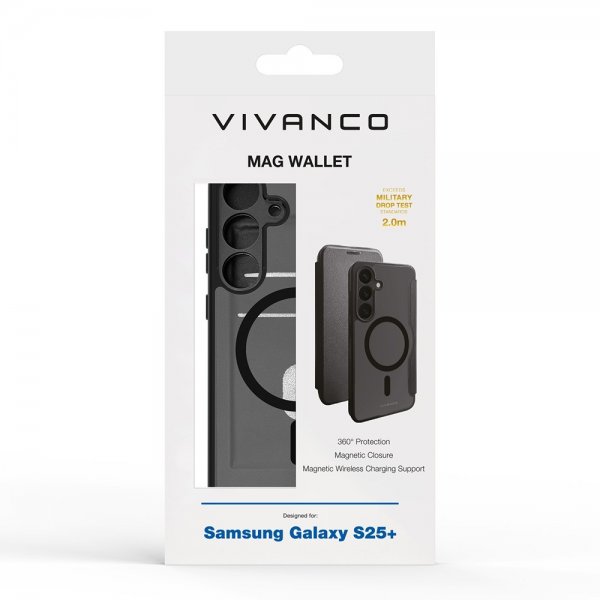 Vivanco Samsung Galaxy S25 Plus Etui Mag Wallet Svart